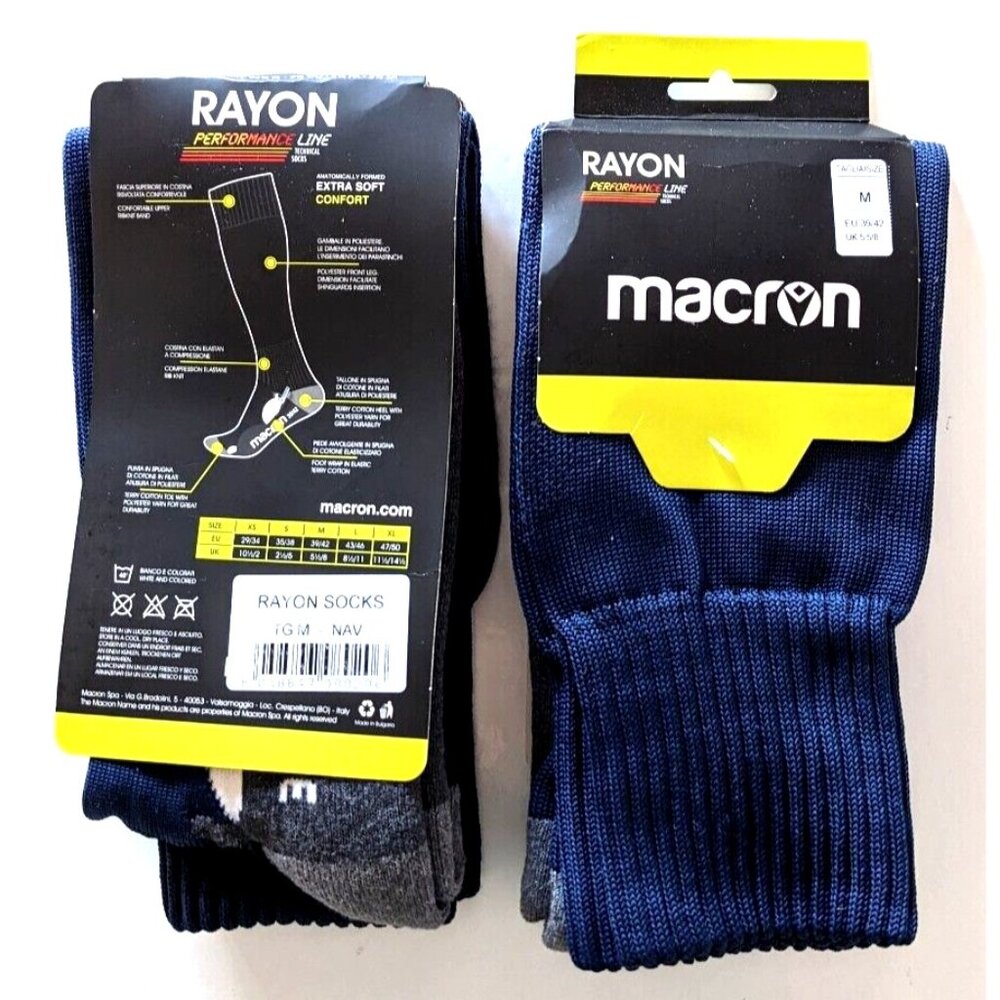 NEW LOT Of 2 Athletic Socks Macron Ski Camping Hiking Hunting Snowboard Sz 8-11